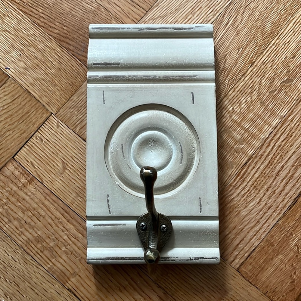 Sale! Cream Wall Hook. Elegant, rustic, farmhouse look to this beauty.